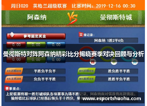 曼彻斯特对阵阿森纳精彩比分揭晓赛季对决回顾与分析